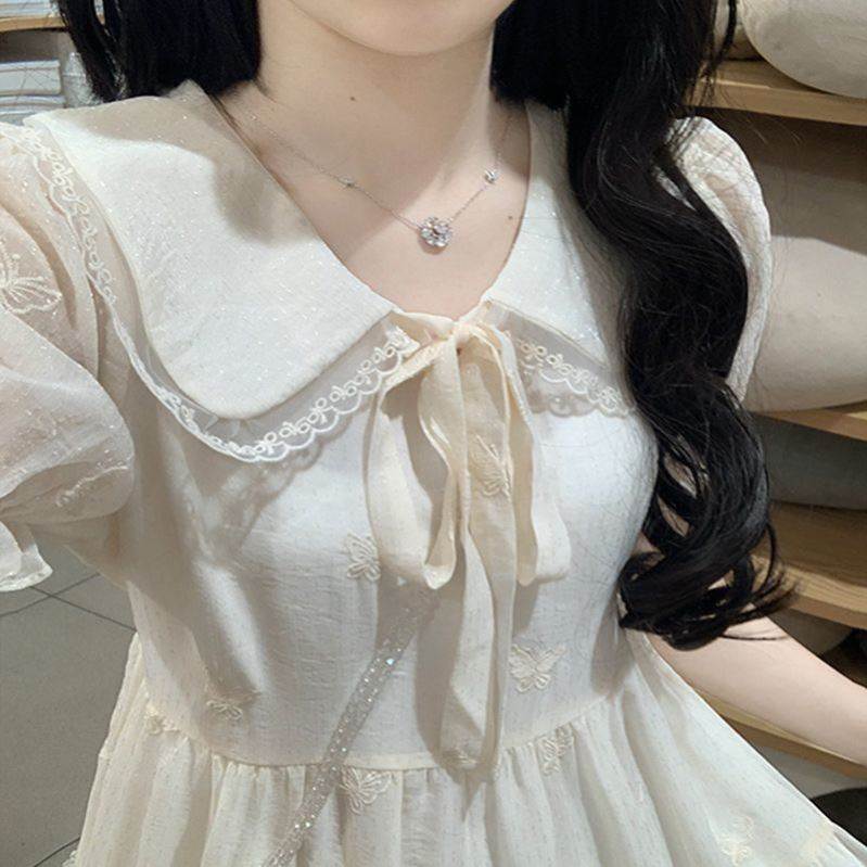连衣裙2026夏季新款少女大童高中女生仙女裙过膝长裙显瘦