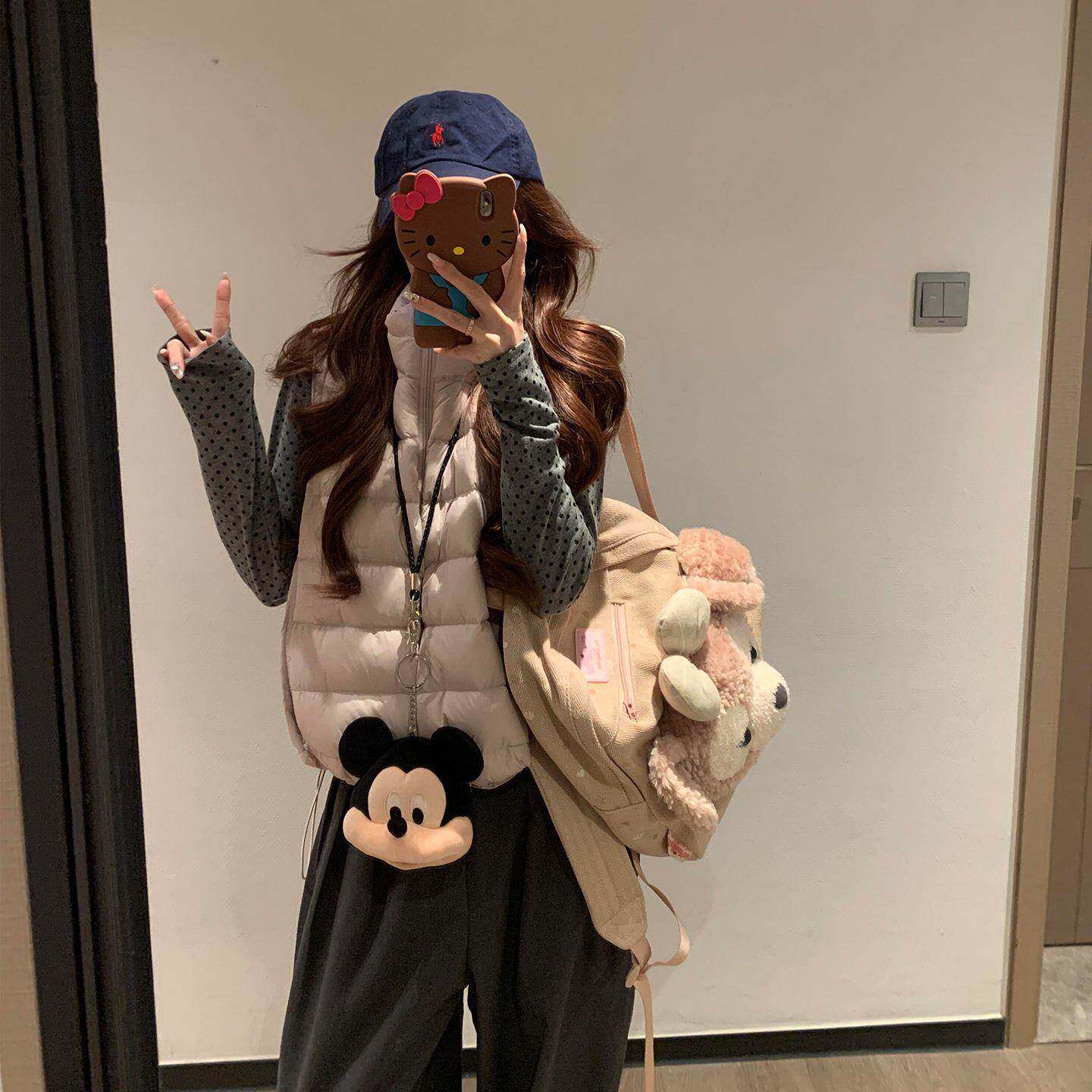 棉服马甲女款春夏2026新款韩系百搭坎肩背心学生短款排骨显瘦棉袄