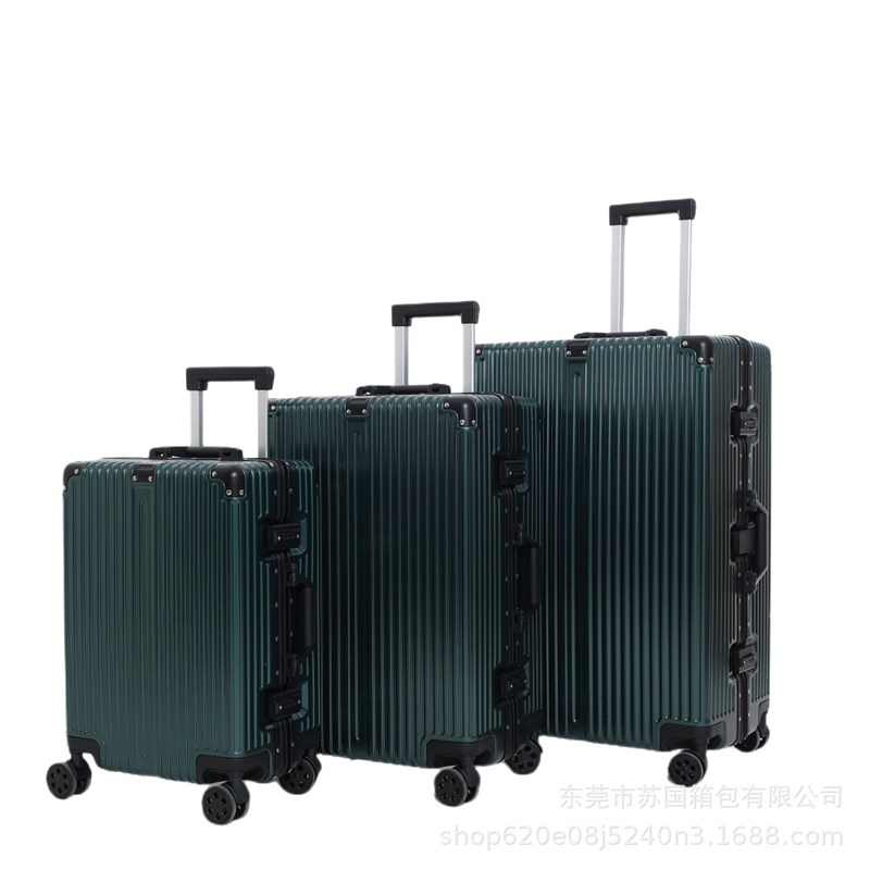 工厂大容量铝框行k李箱女24寸PC拉杆箱男学生箱包旅行箱密码箱