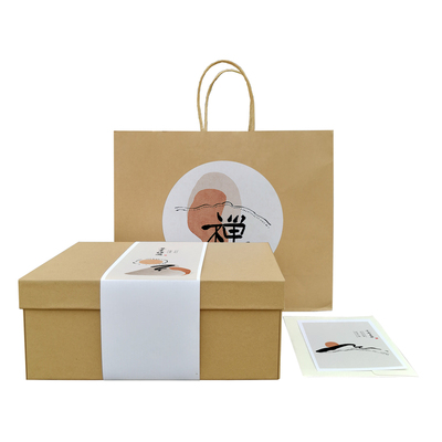 nk17超大中式水墨风简约高级感牛皮纸天地盖通用礼盒包装纸盒定制