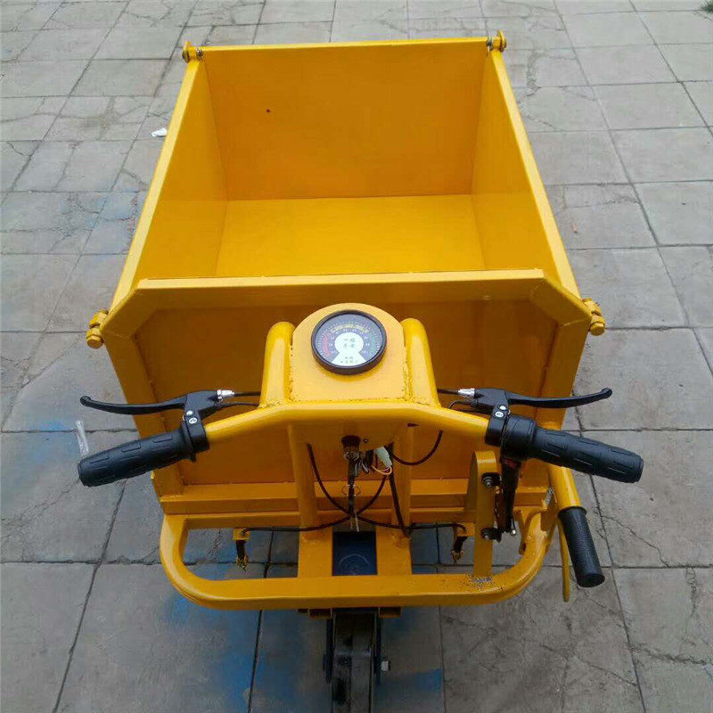 电动手推车建筑工地多功能三轮车灰斗车小型平板车搬运车