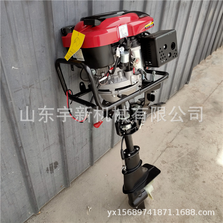 玻璃钢船外挂机汽油风冷船外机小型养殖船用挂桨机
