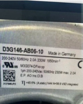 M2E068-EC D3G146-AB06-10 M3G074DFXX-yy 3AXD50000042302 风机