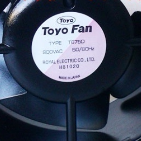 TYPE T675D 原装正品日本TOYOFAN 172*150*55MM 全金属耐高温风扇
