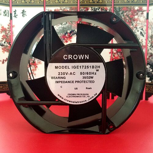 原装台湾CROWN IGE17251B2H AC220V 15051机柜配电箱散热风扇