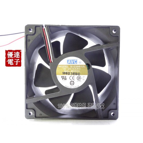 进口 AVC 12CM/12厘米 12038 12V 0.26A 机箱/电源风扇 B1238B12L