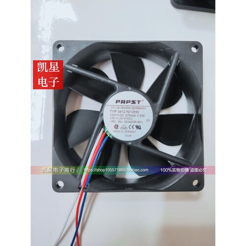 TYP 3412N/12HH 12V 3.2W3412N/2HH风扇全新原装德国papst