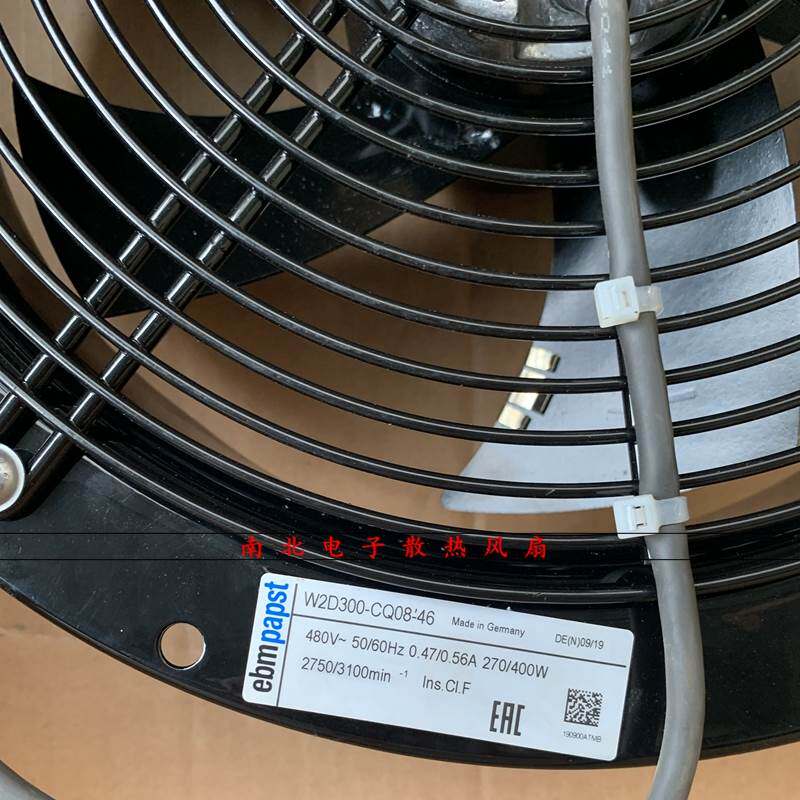 德国工业风机W2D300-CQ08-46 480V 270/400W外转子散热风机全铁