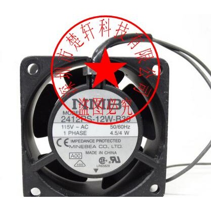 2412PS-12W-B30 -A00 115V 4.5/4W 原装正品 6CM 铝框交流风扇