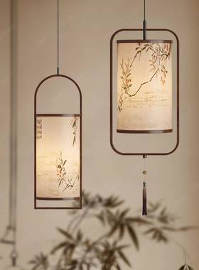 宋代KJJ学美小吊头灯饰禅意床吧台餐饮民宿艺术古风装吊灯吧台卡