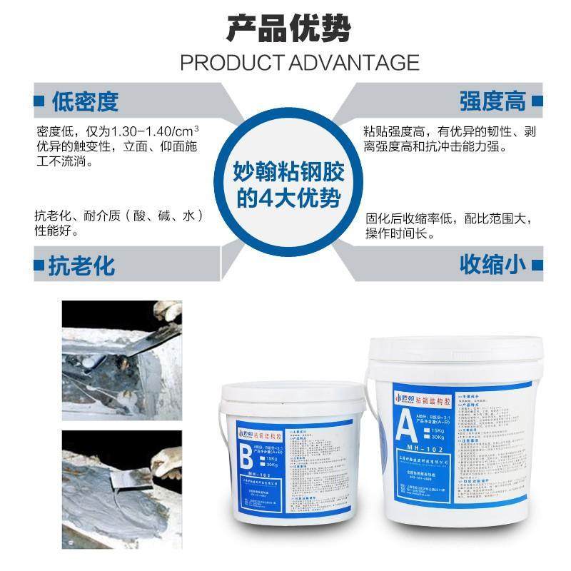 混翰粘钢胶建筑NML结构加固环氧树脂凝钢板胶包钢土灌注妙胶结构