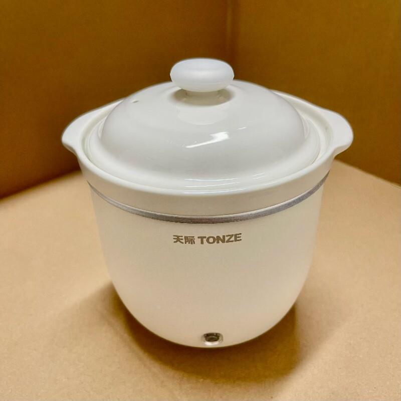 天际迷你电炖锅电炖锅1辅-人 陶瓷煮粥煲2汤BB炖食煲婴儿小锅0.6L