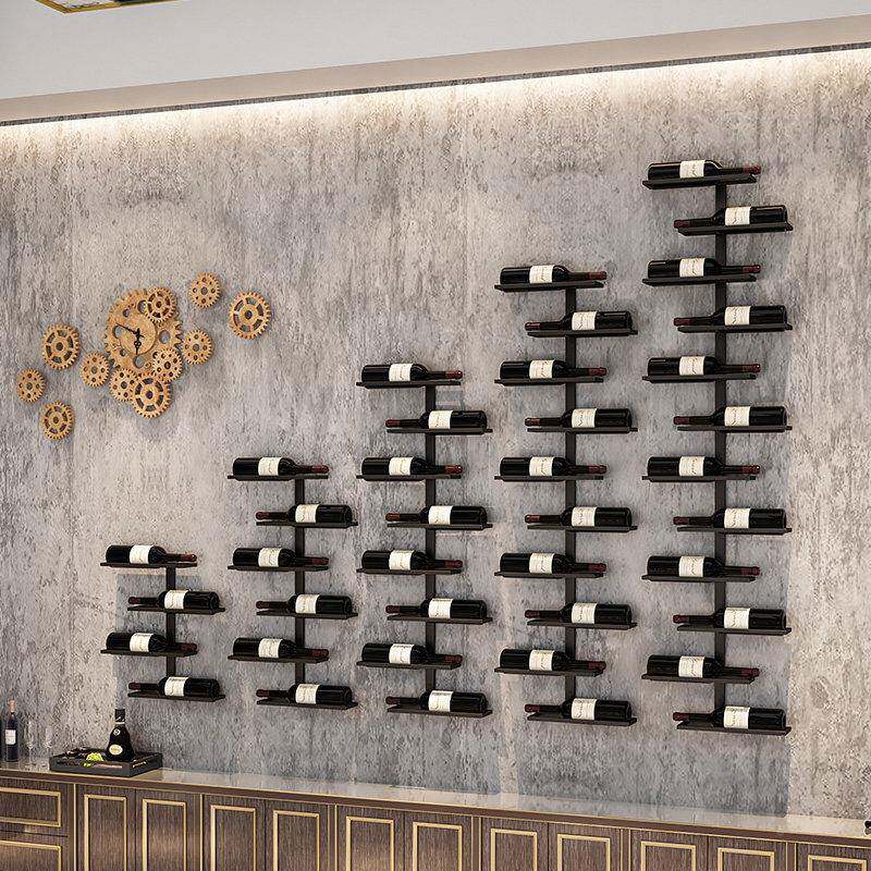 酒吧红酒酒架件壁挂酒托架墙上酒柜红瓶展示架创架意红ASL079酒摆