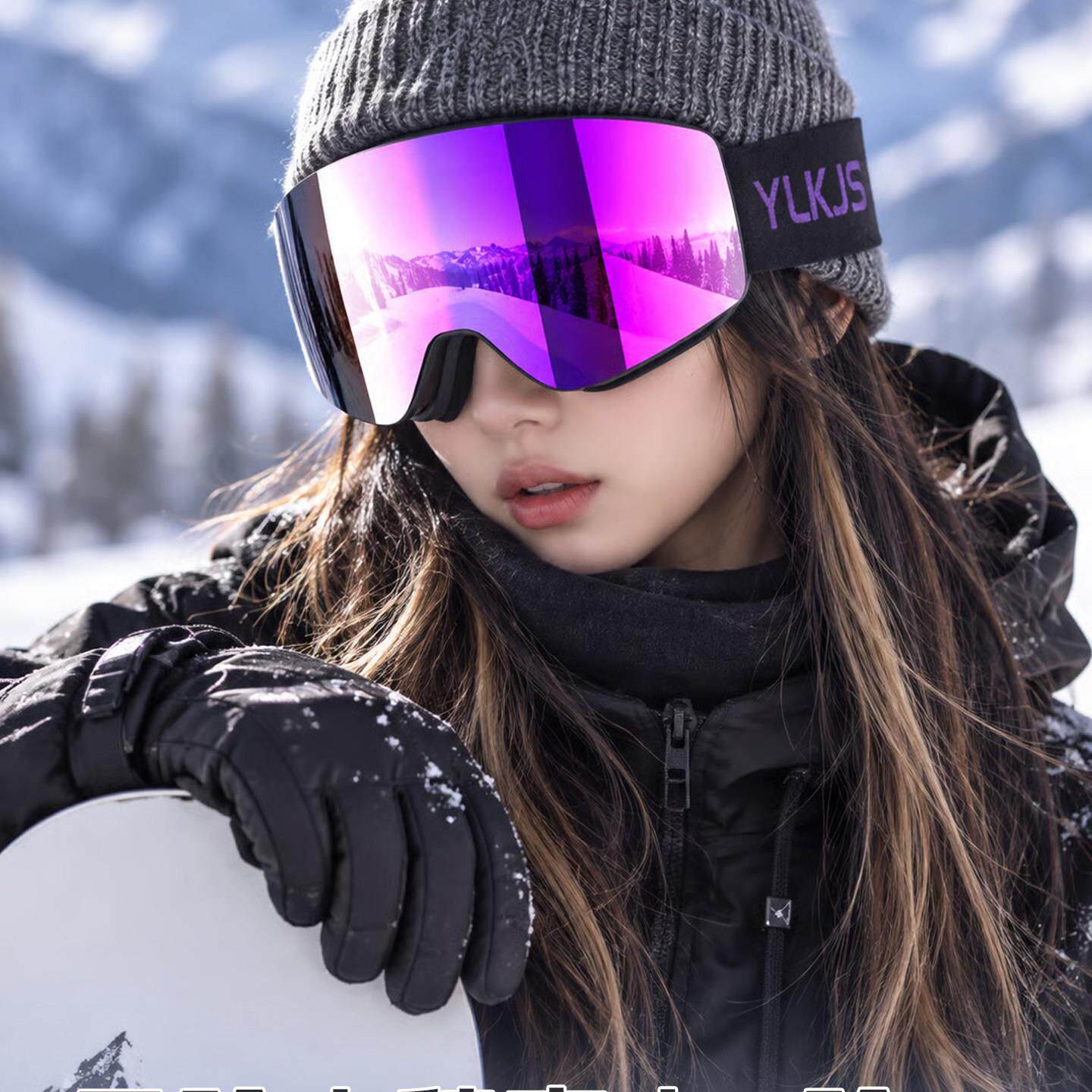 滑雪护镜柱三层加厚SKI00海绵户透气排汗不压鼻防风防雪面外雪地