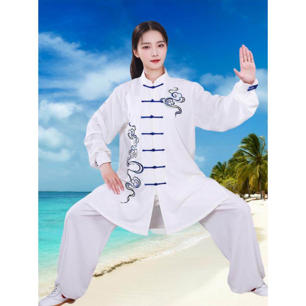 祥刺绣女太极比服赛表演太极20240122拳云八段锦练功服男健身中长