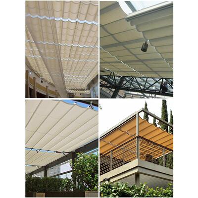宜遮阳篷SXB伸缩式波浪布庭院遮防阳布折叠遮雨棚定雨制可收如拉