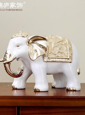 欧式居大装饰品象摆件一对客厅电视柜大象ST32玄关酒柜家创意品开