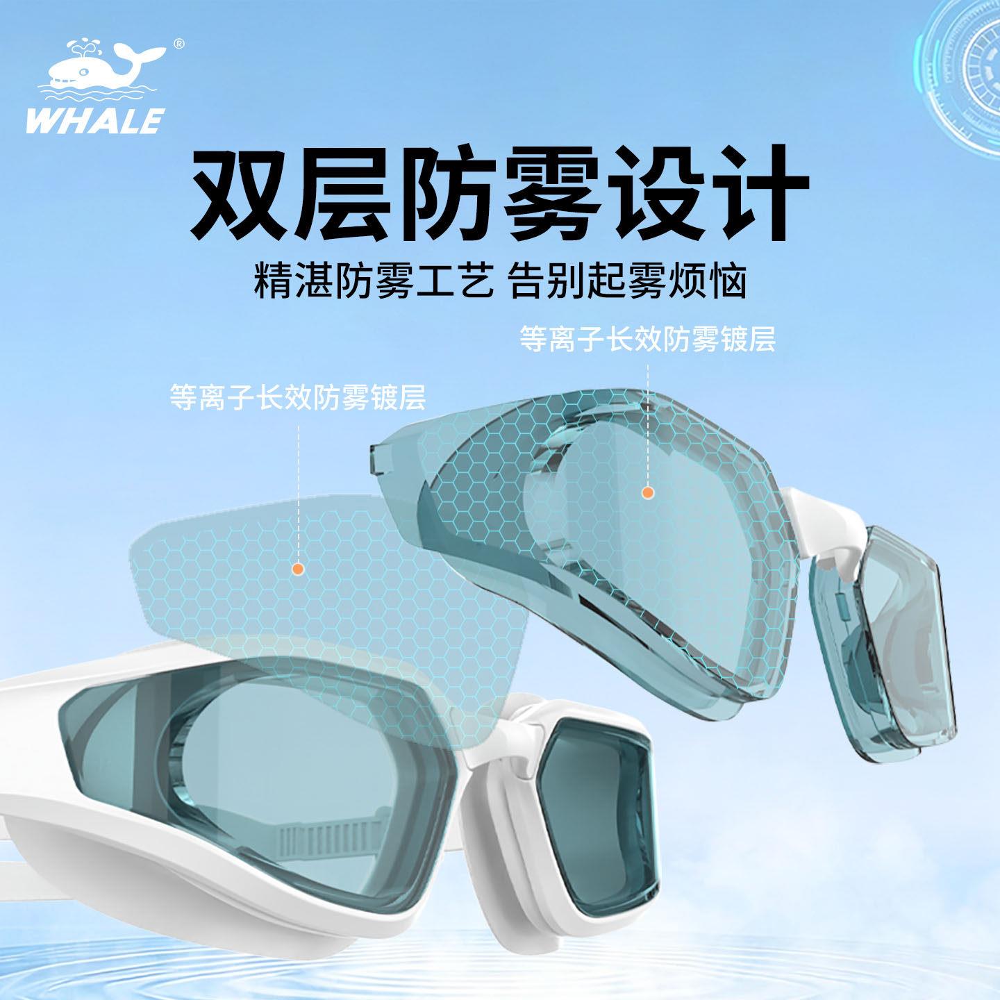 镜泳镜高清防雾防水视女士近带度数游泳专CF81000用眼男镜泳泳帽