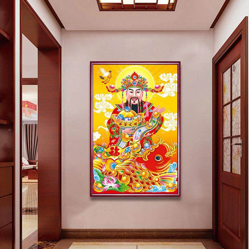 2025新款B047d钻5石财爷发财招关财贴钻十字绣神满钻钻石画客厅玄,居家布艺,钻石绣,淘宝优惠券,粉丝福利购,淘宝优惠卷