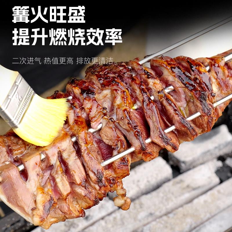 新款烧烤炉营子户外家用碳烤炉便捷式烤架烧柴加厚野炊火ZJC灶露