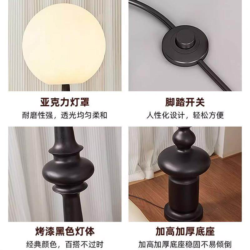 式复古罗马柱厅落地台灯客沙发边氛法围/灯古高级感主中卧室床头