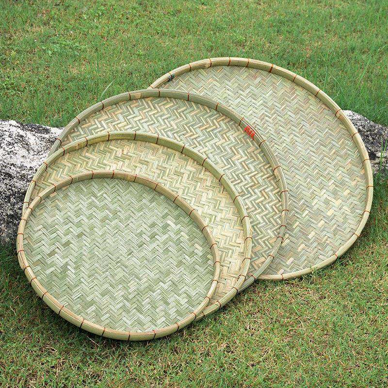 铜丝边竹簸箕晒筐竹青编织晾晒干扎编 干货竹T042筛子手工竹织品,特色手工艺,竹编/竹雕,淘宝优惠券,粉丝福利购,淘宝优惠卷