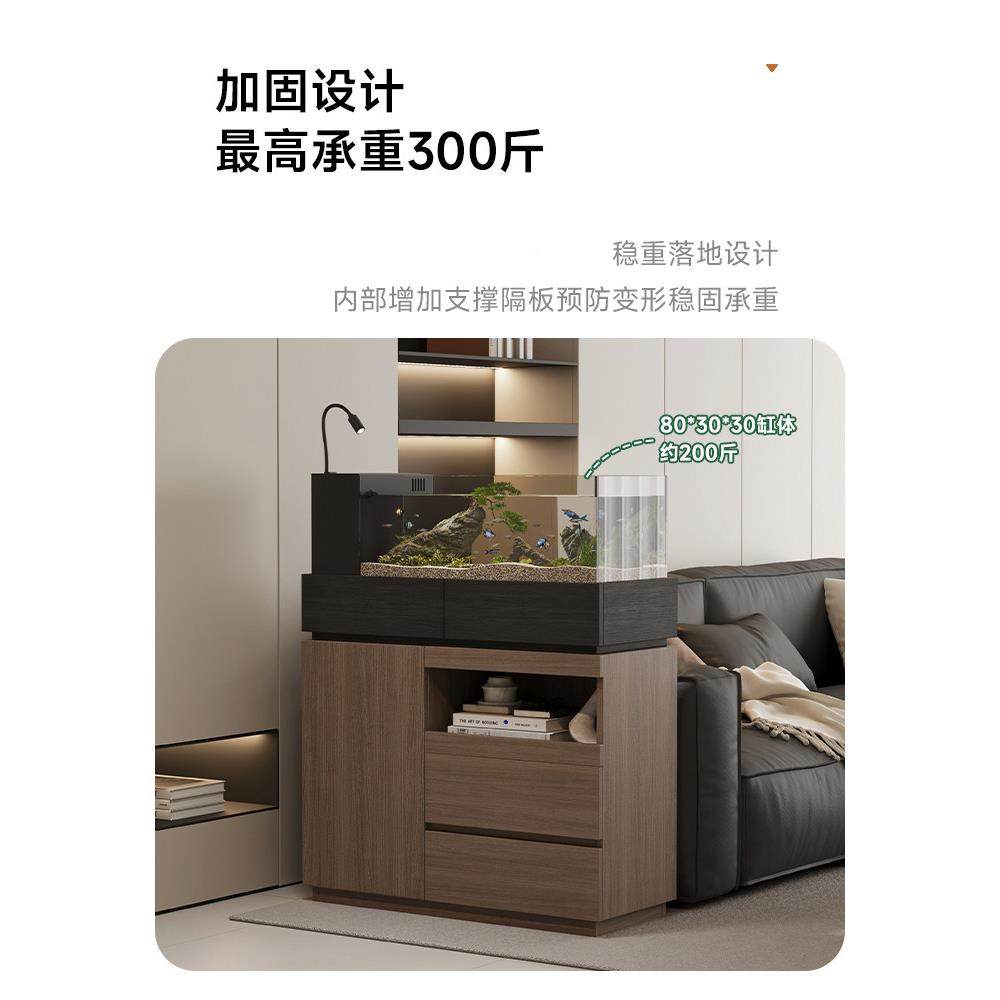 储木鱼缸柜胡边桃IDN木色收纳茶水实柜物中古风简约家用客厅沙发,宠物/宠物食品及用品,底柜/落地缸,淘宝优惠券,粉丝福利购,淘宝优惠卷