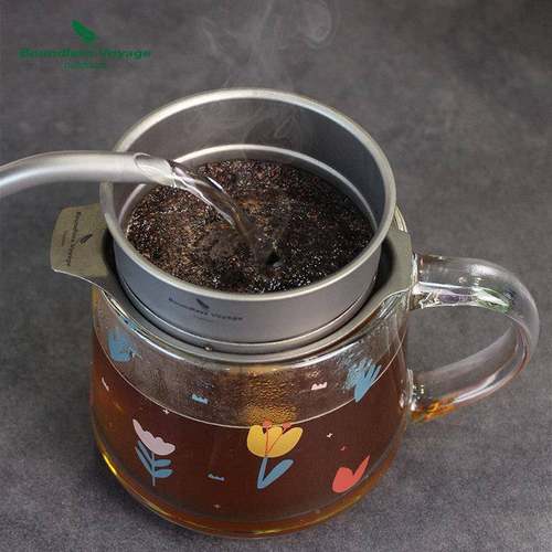 隔唯纯钛咖啡过滤网多用滤户外茶漏泡茶茶CXX茶细密分体悬挂必漏