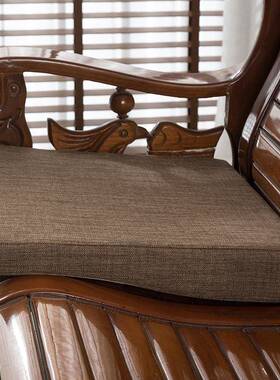 低前高后沙发垫CXZ老式红厚色实木联邦椅加弯坡座垫高防滑密度海