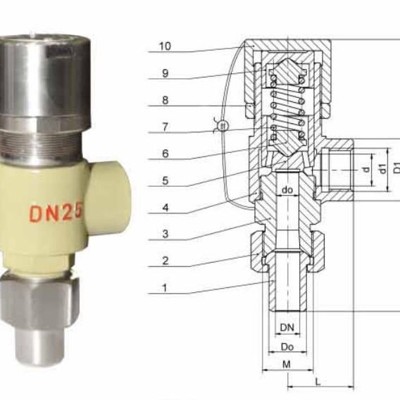 弹簧微启式外螺纹安全阀超压保护装置安全泄压厂家直发