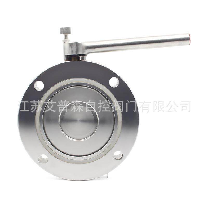 手动高真空蝶阀304不锈钢GI负压阀门对夹式法兰式真空破坏蝶阀