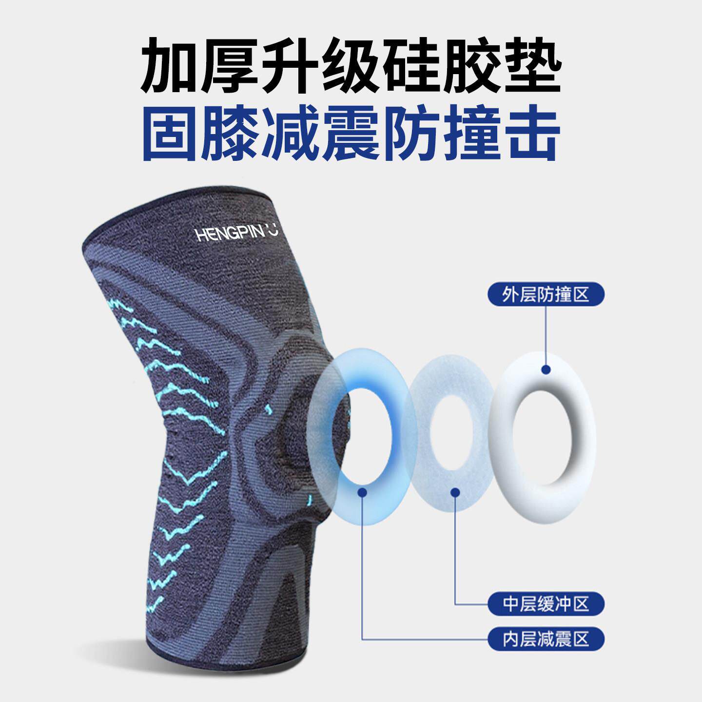 医用半月板伤护膝运动男女关节盖膝髌骨篮775球损羽护毛球专业薄