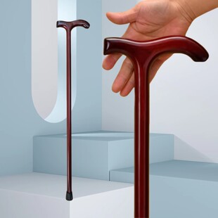 老人拐杖一体合成实木拐棍老年人手杖轻便防滑柱手棍木质助行管杖