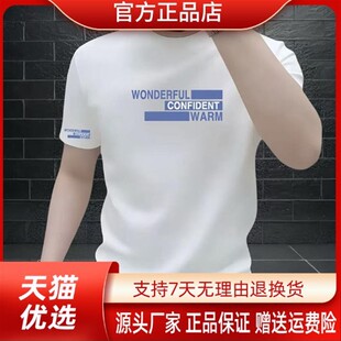 枫善服饰夏季新款索罗娜棉质冰丝凉感男版新款潮短袖时尚百搭圆领