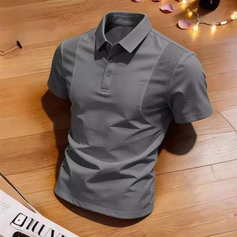 启迅闻服饰2潮流时尚休闲男士夏季透气百搭速干翻领短袖Polo衫