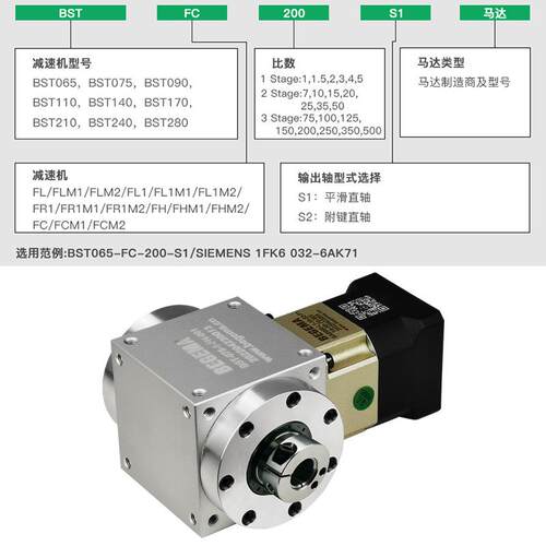 BEEMA精密输行星螺旋齿轮减速器转BST-FC06向G器BST-F0C06575HD11