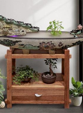 客厅创意落地流水中式玄关循环水景观室内加湿禅意店铺装饰摆设品