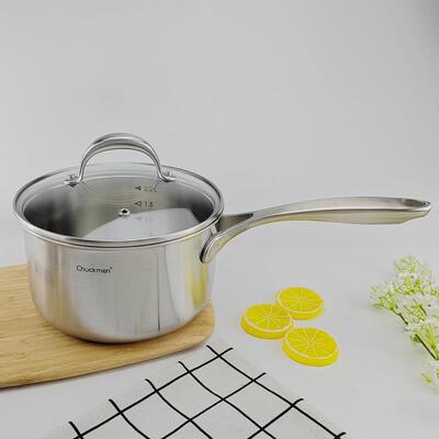 Chockmen18/10不锈钢奶锅304早餐面条粥稀饭锅糖水汤锅复合钢1618