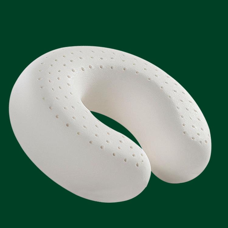 泰国天然乳胶U型护颈枕头U形颈椎飞机旅行脖子午休趴睡枕U枕便携