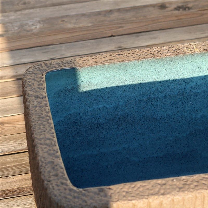 百慕森家用长方形紫砂陶瓷花盆大号养睡碗莲荷花盆乌龟缸马槽盆