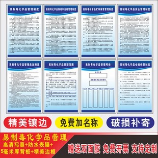 危险化学品安全管理制度牌易制毒易制爆危化品仓库仓储进出库管理
