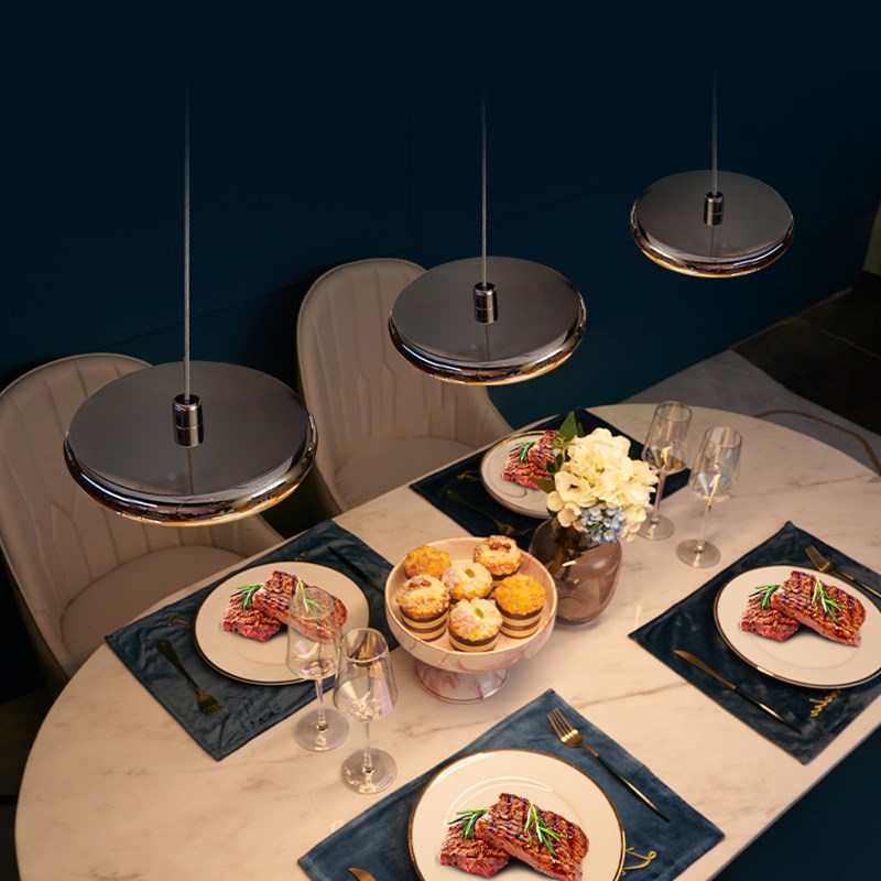 比利时SDMMD 高显指护眼轻奢三头餐厅吊灯高端大气餐桌极简吧台灯