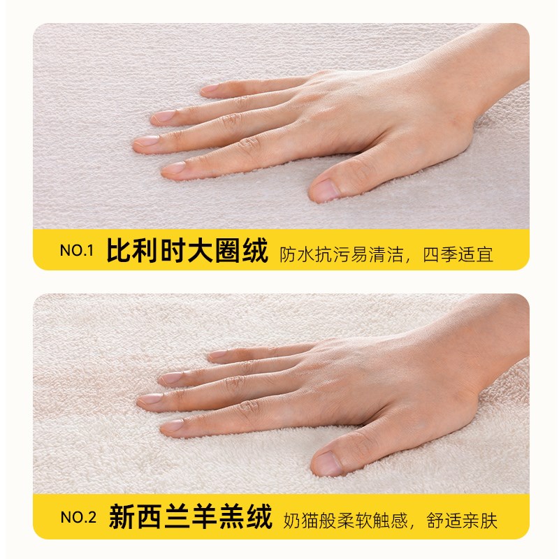 多巴胺卧室床边地毯房间柔软仿羊绒地垫客厅阅读区儿童玩耍爬行垫