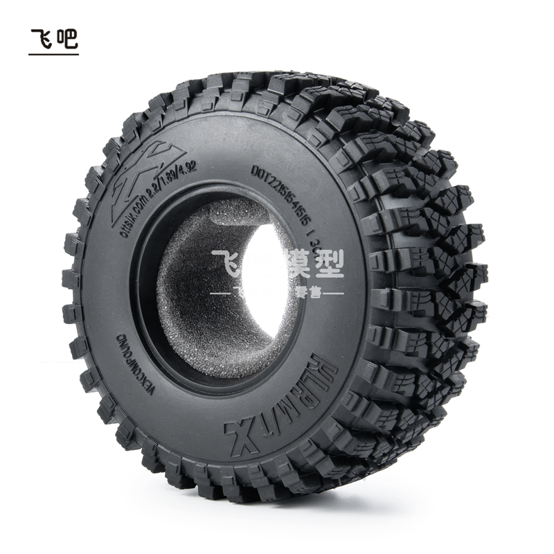 2.2寸仿真胎皮 125MM攀爬夹胎轮胎SCX10 RR10幽灵TRX4 KM2