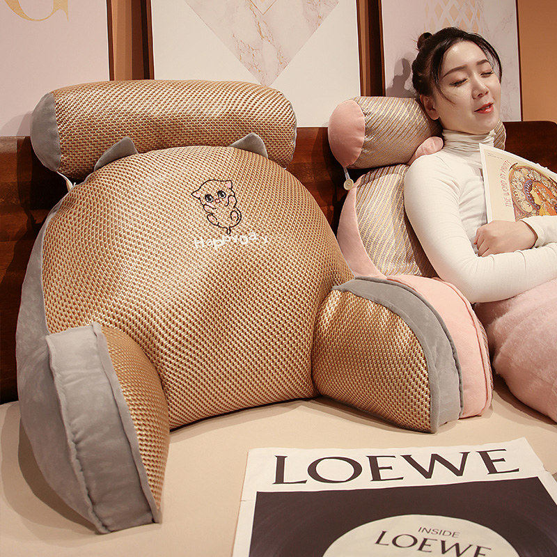 凉席床头软包靠垫宿舍学生护腰靠枕抱枕床上沙发客厅靠背垫办公室,居家布艺,床头靠垫,淘宝优惠券,粉丝福利购,淘宝优惠卷