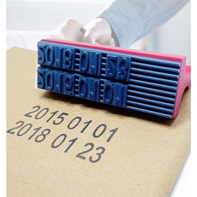 格美诺双排日期印章可调节生产日期有效期保质期字母数字组合印章