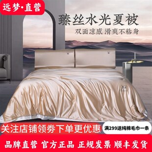 远梦臻丝水光夏被凉感丝滑空调被生物绒被芯轻奢高级感薄被子柔软
