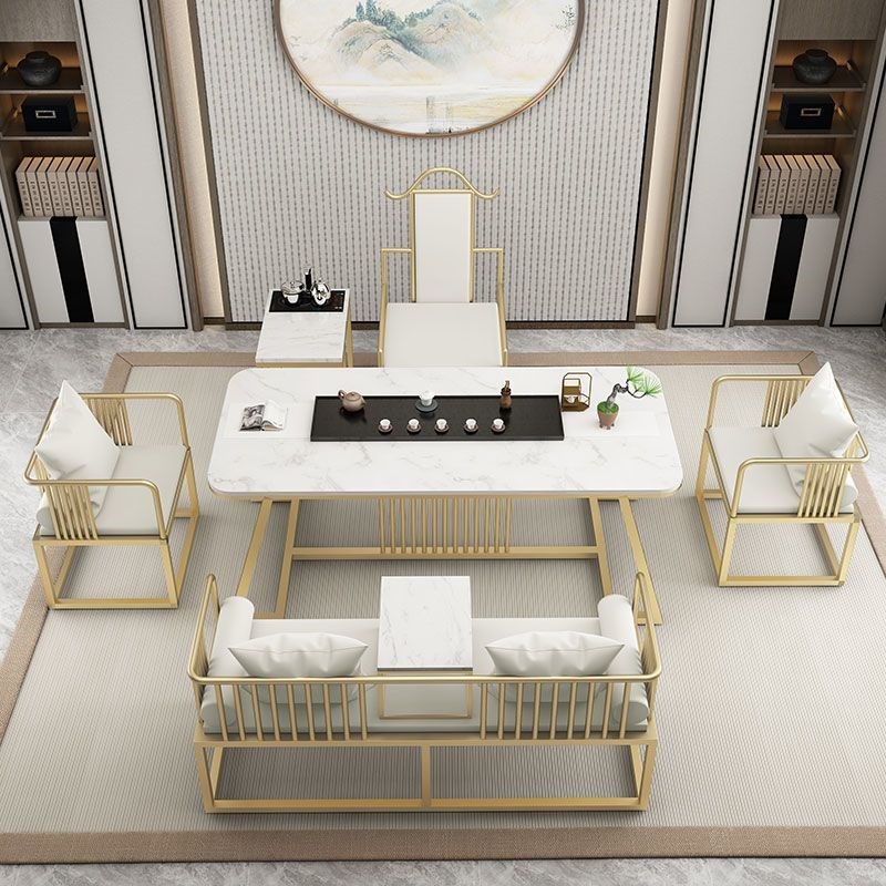 岩板茶台茶桌椅茶几桌子装办公室功夫泡茶桌子家用一体