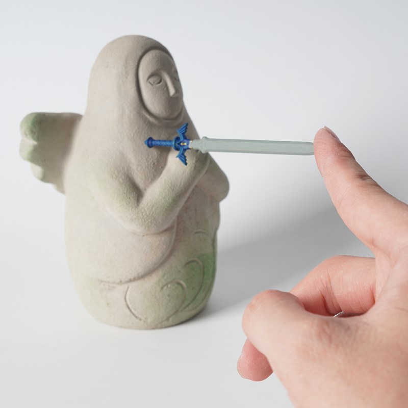 塞尔达传说旷野之息林克大师剑鱼缸造景摆件蛋糕装饰品王国之泪剑