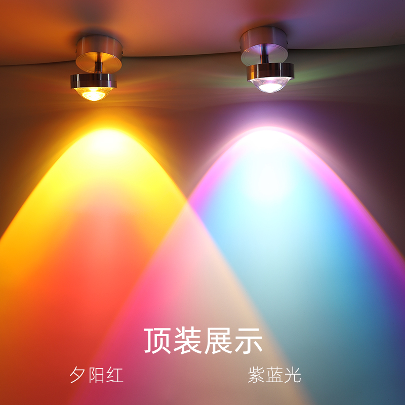 夕阳灯日不落射灯嵌入式小山丘玄关装饰画射灯明装过道氛围灯墙灯